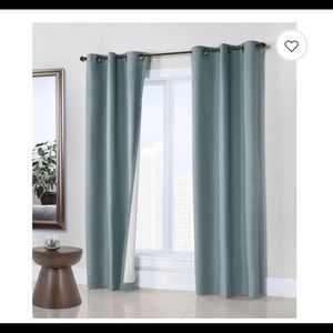 Weather mate 84 inch grommet curtain Panel in Teal